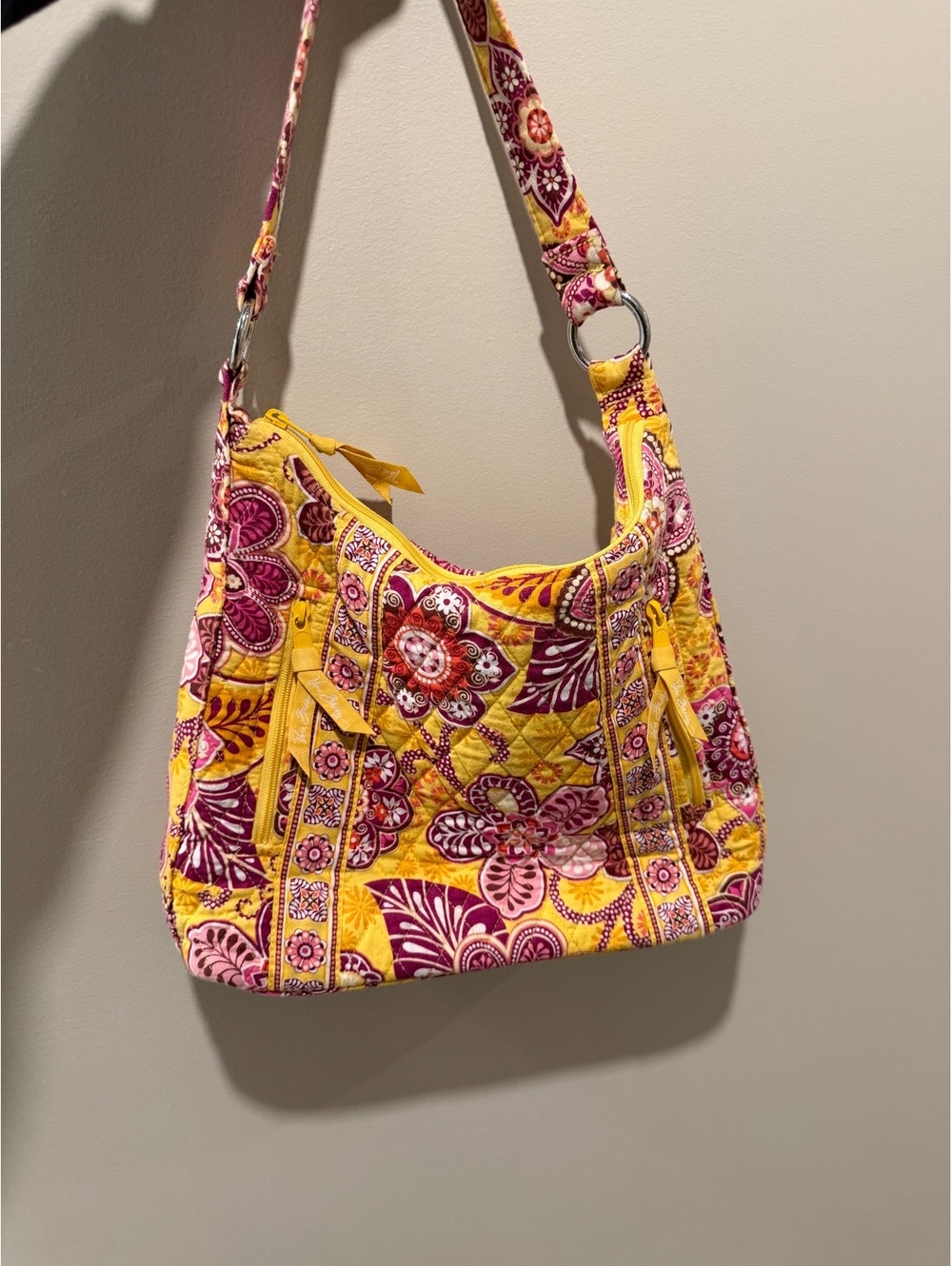 Vera Bradley Lisa B Hobo Shoulder Bag in the retired Bali Gold pattern from 2009